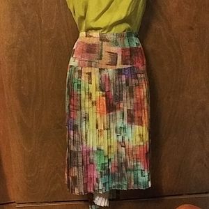 NWT LANE BRYANT PLEATED COLORED SKIRT